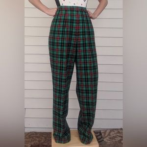 Pendleton Green and Red Plaid Wool Pants Size 8